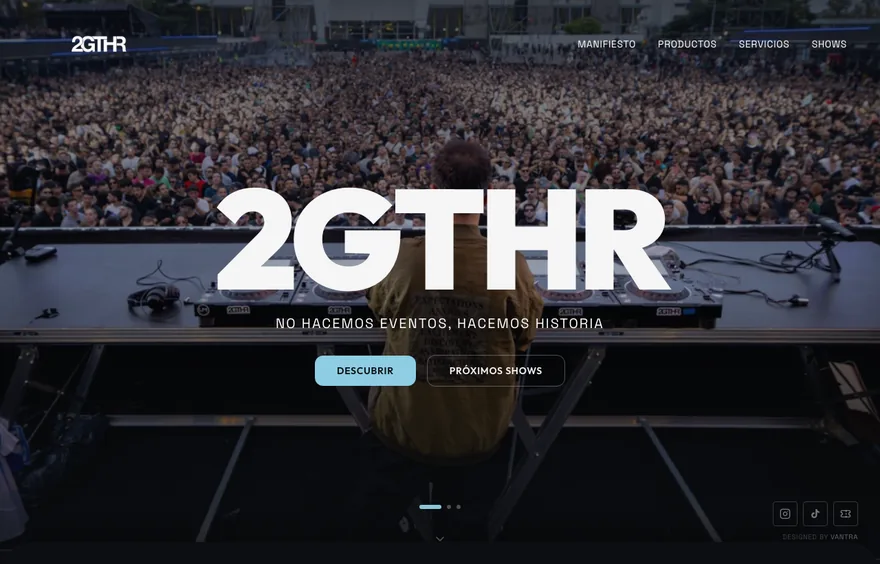 Sitio de 2GTHR desarrollado por Vantra