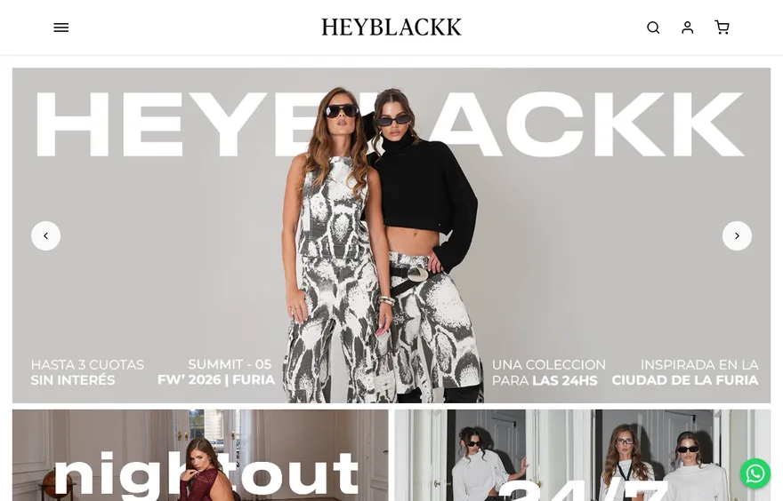 Sitio de HeyBlack desarrollado por Vantra
